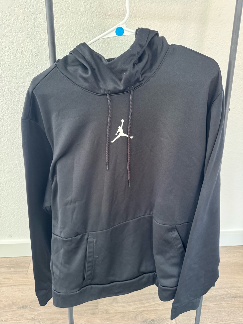 Jordan Black Pullover Hoodie with White Jumpman